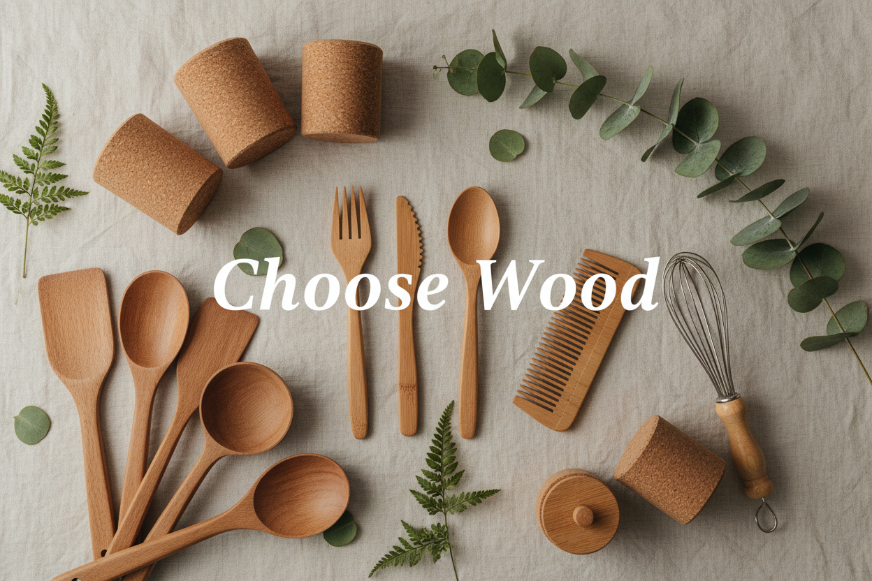 Replace plastic, choose wood